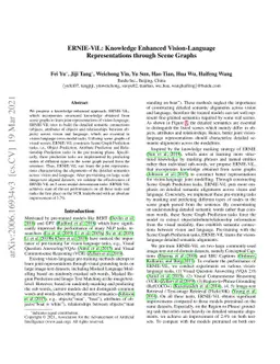 ERNIE-ViL: Knowledge Enhanced Vision-Language Representations Through
  Scene Graph
