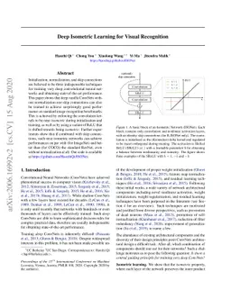 Deep Isometric Learning for Visual Recognition