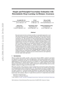 Simple and Principled Uncertainty Estimation with Deterministic Deep
  Learning via Distance Awareness