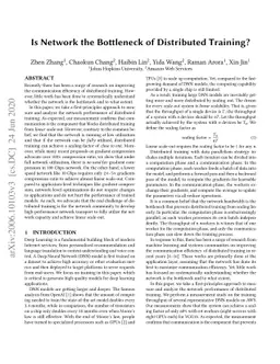 Is Network the Bottleneck of Distributed Training?