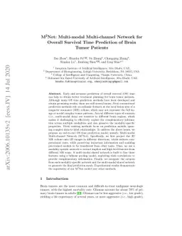 M2Net: Multi-modal Multi-channel Network for Overall Survival Time
  Prediction of Brain Tumor Patients