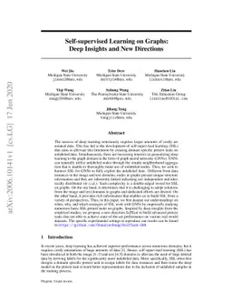 Self-supervised Learning on Graphs: Deep Insights and New Direction