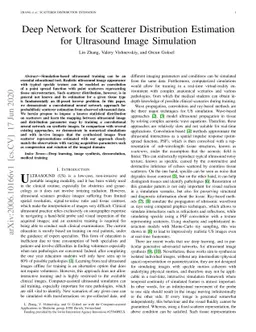 Deep Network for Scatterer Distribution Estimation for Ultrasound Image
  Simulation
