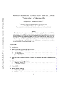 Restricted Boltzmann Machine Flows and The Critical Temperature of Ising
  models