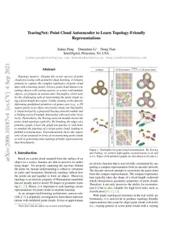 TearingNet: Point Cloud Autoencoder to Learn Topology-Friendly
  Representations