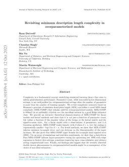 Revisiting minimum description length complexity in overparameterized
  models
