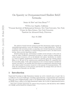 On Sparsity in Overparametrised Shallow ReLU Networks