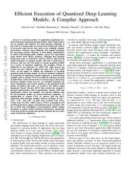 Efficient Execution of Quantized Deep Learning Models: A Compiler
  Approach