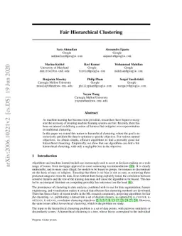 Fair Hierarchical Clustering