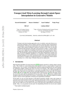 Unsupervised Meta-Learning through Latent-Space Interpolation in
  Generative Models