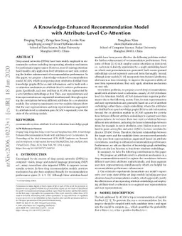 A Knowledge-Enhanced Recommendation Model with Attribute-Level
  Co-Attention