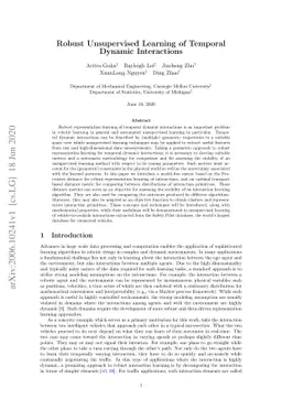 Robust Unsupervised Learning of Temporal Dynamic Interactions