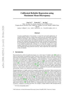 Calibrated Reliable Regression using Maximum Mean Discrepancy
