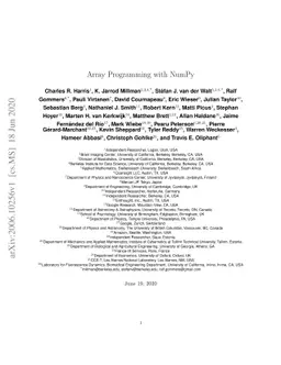 Array Programming with NumPy