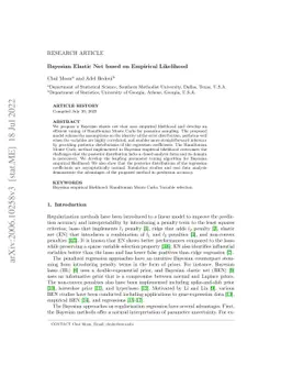 Bayesian Elastic Net based on Empirical Likelihood