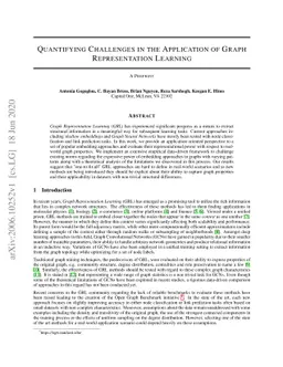 Quantifying Challenges in the Application of Graph Representation
  Learning
