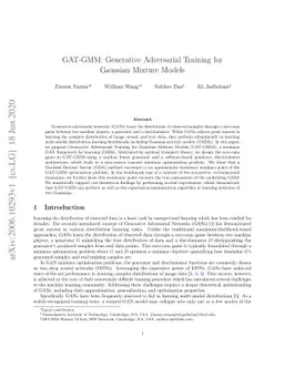 GAT-GMM: Generative Adversarial Training for Gaussian Mixture Models