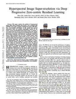Hyperspectral Image Super-resolution via Deep Progressive Zero-centric
  Residual Learning