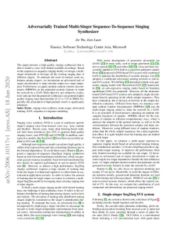 Adversarially Trained Multi-Singer Sequence-To-Sequence Singing
  Synthesizer