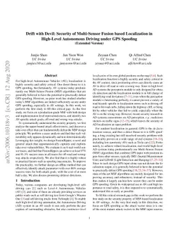 Drift with Devil: Security of Multi-Sensor Fusion based Localization in
  High-Level Autonomous Driving under GPS Spoofing (Extended Version)