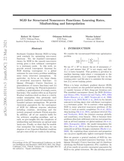 SGD for Structured Nonconvex Functions: Learning Rates, Minibatching and
  Interpolation