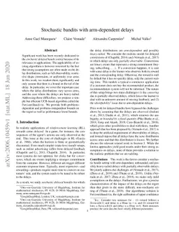 Stochastic bandits with arm-dependent delays