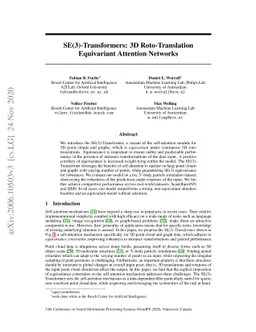 SE(3)-Transformers: 3D Roto-Translation Equivariant Attention Networks