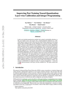 Improving Post Training Neural Quantization: Layer-wise Calibration and
  Integer Programming