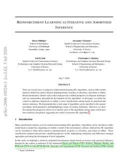 Reinforcement Learning as Iterative and Amortised Inference