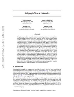 Subgraph Neural Networks