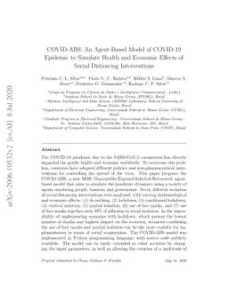 COVID-ABS: An Agent-Based Model of COVID-19 Epidemic to Simulate Health
  and Economic Effects of Social Distancing Interventions