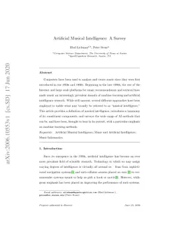 Artificial Musical Intelligence: A Survey