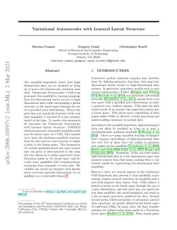 Variational Autoencoder with Learned Latent Structure