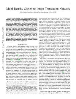 Multi-Density Sketch-to-Image Translation Network