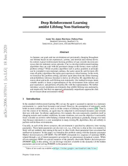 Deep Reinforcement Learning amidst Lifelong Non-Stationarity