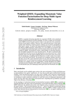 Weighted QMIX: Expanding Monotonic Value Function Factorisation for Deep
  Multi-Agent Reinforcement Learning