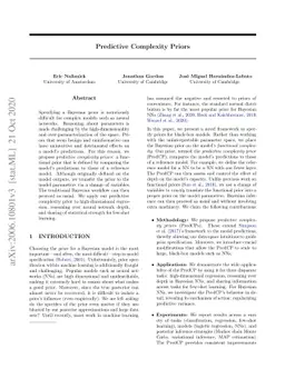 Predictive Complexity Priors