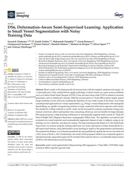 DS6, Deformation-aware Semi-supervised Learning: Application to Small
  Vessel Segmentation with Noisy Training Data