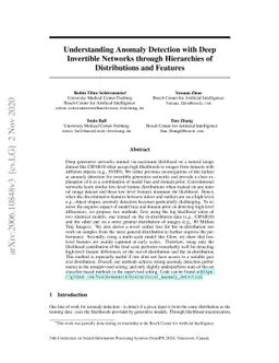 Understanding Anomaly Detection with Deep Invertible Networks through
  Hierarchies of Distributions and Features