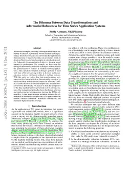 The Dilemma Between Data Transformations and Adversarial Robustness for
  Time Series Application Systems