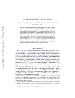 On the role of data in PAC-Bayes bounds