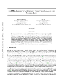 FedFMC: Sequential Efficient Federated Learning on Non-iid Data