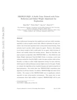 NROWAN-DQN: A Stable Noisy Network with Noise Reduction and Online
  Weight Adjustment for Exploration
