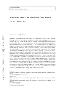 Adversarial Attacks for Multi-view Deep Models