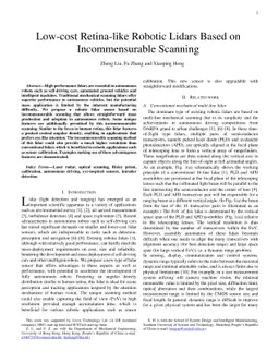 Low-cost Retina-like Robotic Lidars Based on Incommensurable Scanning