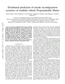 Distributed prediction of unsafe reconfiguration scenarios of modular
  robotic Programmable Matter