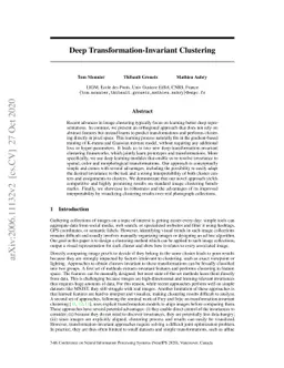 Deep Transformation-Invariant Clustering