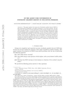 On the Almost Sure Convergence of Stochastic Gradient Descent in
  Non-Convex Problems