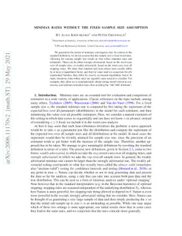 Minimax rates without the fixed sample size assumption