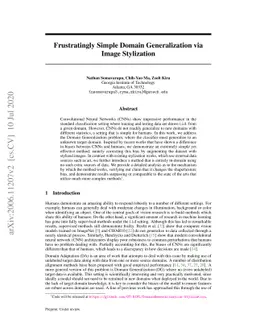 Frustratingly Simple Domain Generalization via Image Stylization